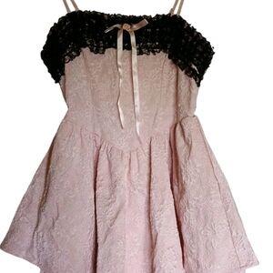 Beautiful Women's Girls Pink Ruffle Princess Style Dress Size Small